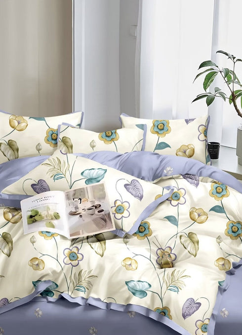 Yana Pure Cotton Single Bed Duvet Cover for Comforter, Blanket & Quilt