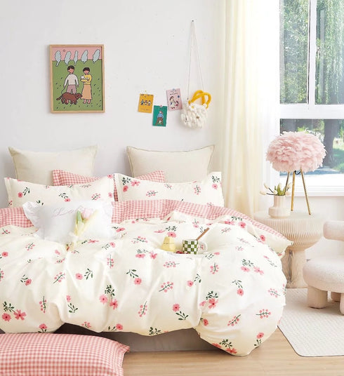 Yana 100% Pure Cotton Imported Single Bedsheet with Pillow Cover by Florida