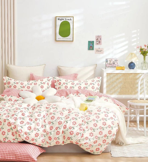 Yana 100% Pure Cotton Imported Single Bedsheet with Pillow Cover by Florida