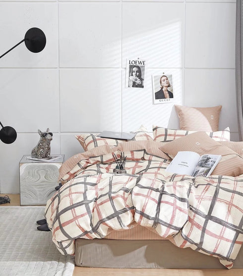 Yana 100% Pure Cotton Imported Single Bedsheet with Pillow Cover by Florida