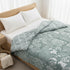 Florida 250 GSM Super Soft All Season Fluffy Reversible Double Bed Comforter - (Paisley, Seagreen)
