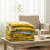 Florida 250 GSM Super Soft All Season Fluffy Reversible Double Bed Comforter - (Floral, Mutard)