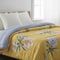 Florida 250 GSM Super Soft All Season Fluffy Reversible Double Bed Comforter - (Floral, Mutard)
