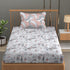 Florida Double Bed King Size Cotton Bedsheet with 2 Pillow Cover - Grey