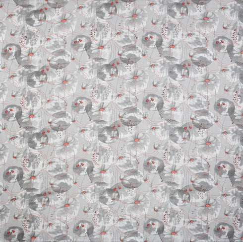 Florida Double Bed King Size Cotton Bedsheet with 2 Pillow Cover - Grey