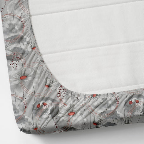 Florida Double Bed King Size Cotton Bedsheet with 2 Pillow Cover - Grey