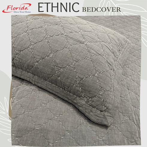 Ethnic 100% Cotton Bed Cover Set with 2 Pillow Covers for King Size Bed by Florida