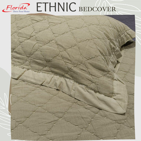 Ethnic 100% Cotton Bed Cover Set with 2 Pillow Covers for King Size Bed by Florida