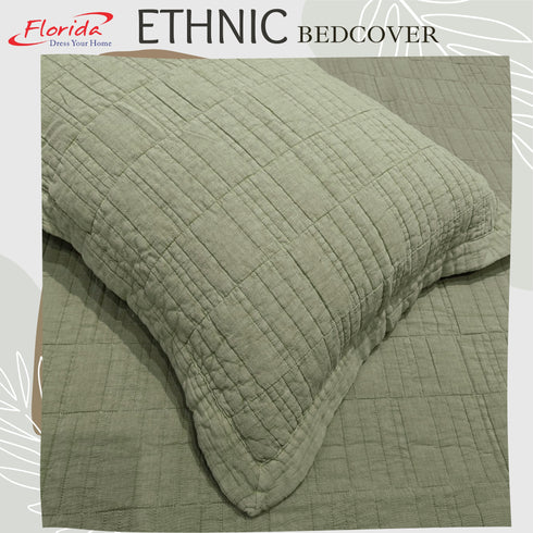 Ethnic 100% Cotton Bed Cover Set with 2 Pillow Covers for King Size Bed by Florida