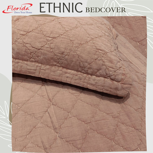 Ethnic 100% Cotton Bed Cover Set with 2 Pillow Covers for King Size Bed by Florida