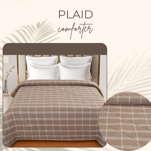 Plaid Check Fabric Comforter by Florida for Single & Double Bed