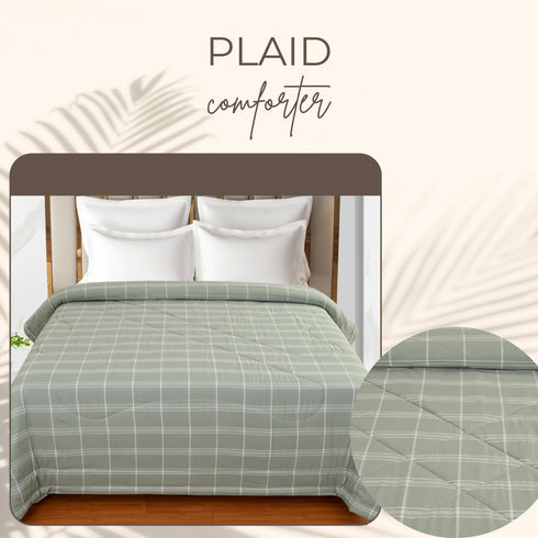 Plaid Check Fabric Comforter by Florida for Single & Double Bed