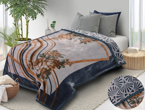 Velvety 2 Ply Super Soft Single Mink Blanket for Winter