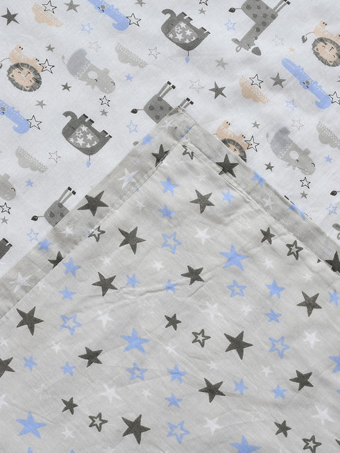 Bestie 180TC Cotton Top Sheet AC Reversible Dohar for Kids