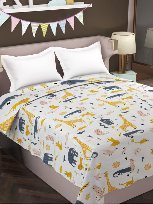 Bestie 180TC Cotton Top Sheet AC Reversible Dohar for Kids