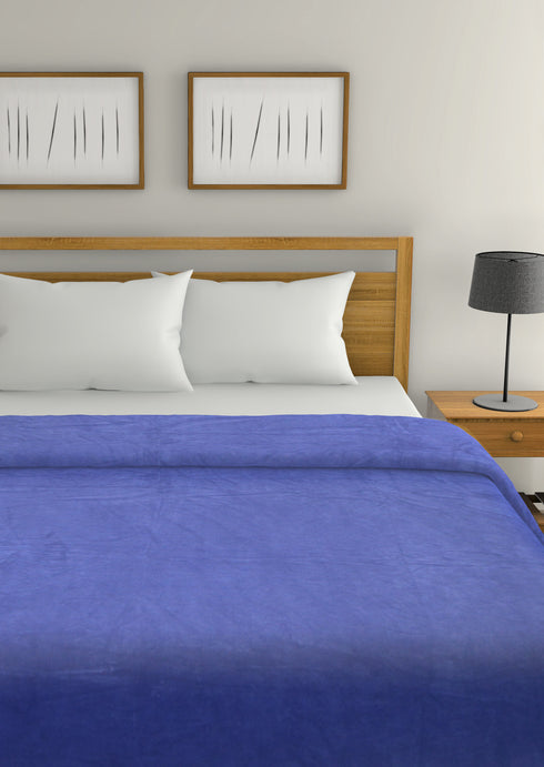 Chroma 270 GSM All Season AC Blanket (Blue)