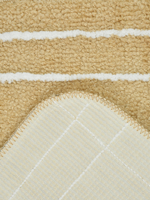 Set Of 2 Microfibre Bath Mats (Beige, 58 CM X 38 CM)