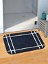 Set Of 2 Microfibre Bath Mats (Navy Blue, 58 CM X 38 CM)