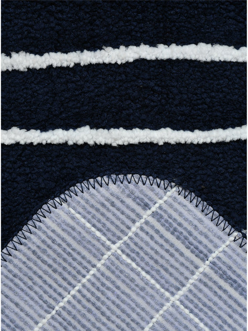 Set Of 2 Microfibre Bath Mats (Navy Blue, 58 CM X 38 CM)