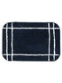 Set Of 2 Microfibre Bath Mats (Navy Blue, 58 CM X 38 CM)