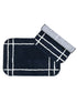 Set Of 2 Microfibre Bath Mats (Navy Blue, 58 CM X 38 CM)