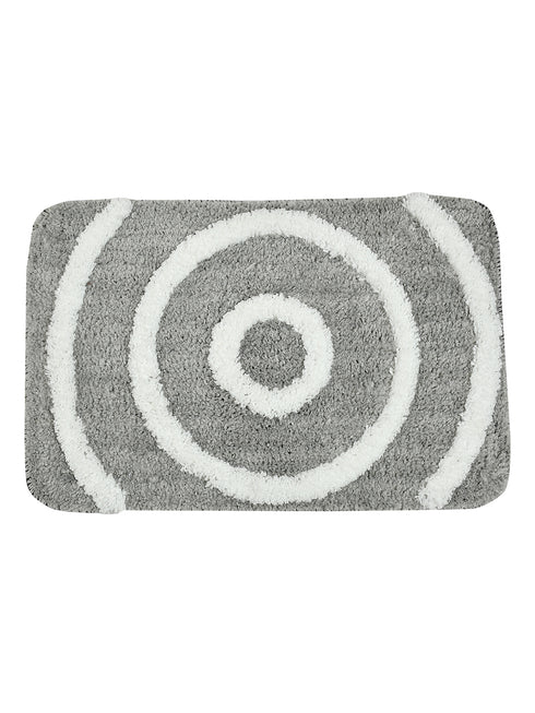 Set Of 2 Microfibre Bath Mats (Grey, 60 CM X 40 CM)