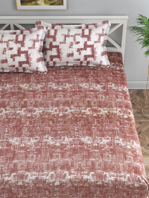 Secret 300 TC Cotton King Bedsheet with 2 Pillow Covers