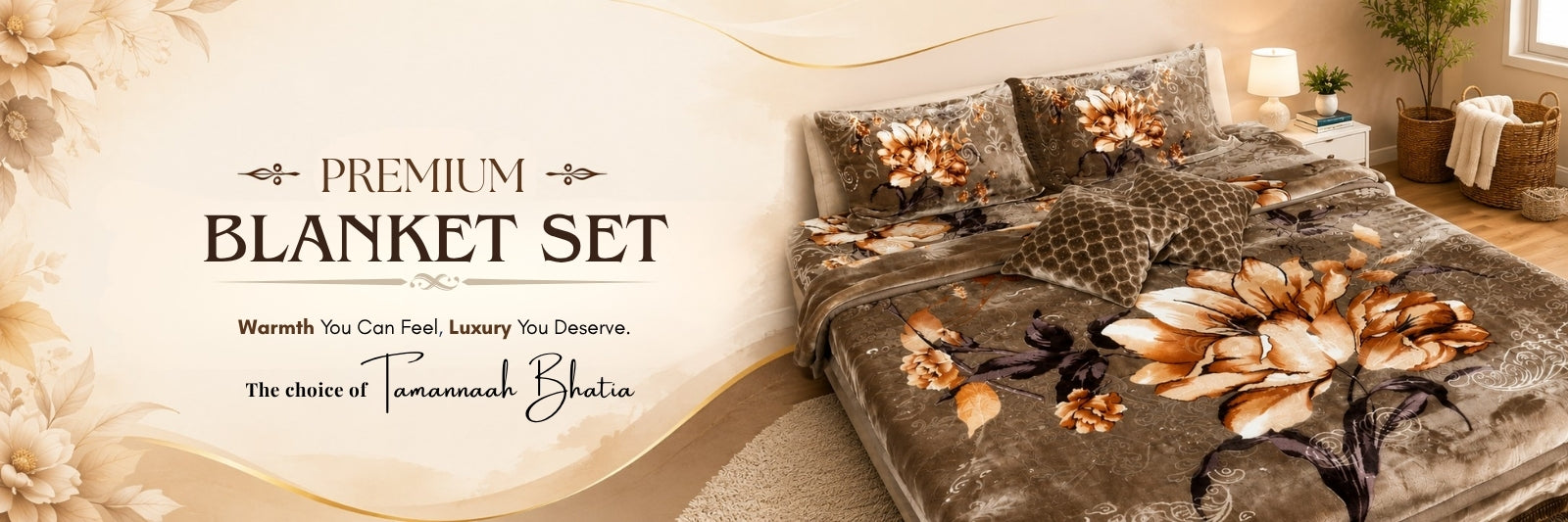Wedding Blanket Set - Bridal Bedding Set