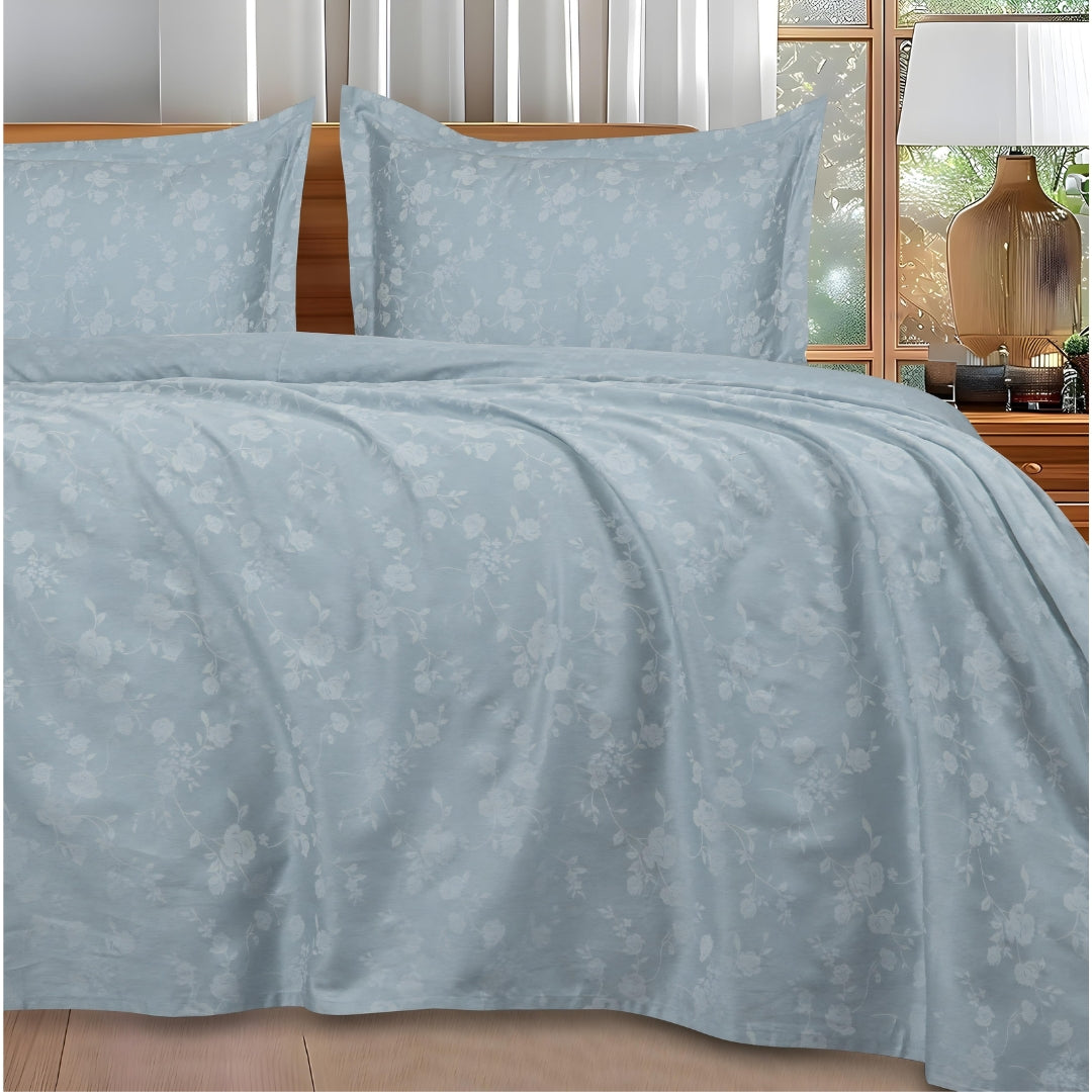 Streaks 100% Cotton 400 TC King Size Bedsheet Set with 2 Pillow Cover by Florida