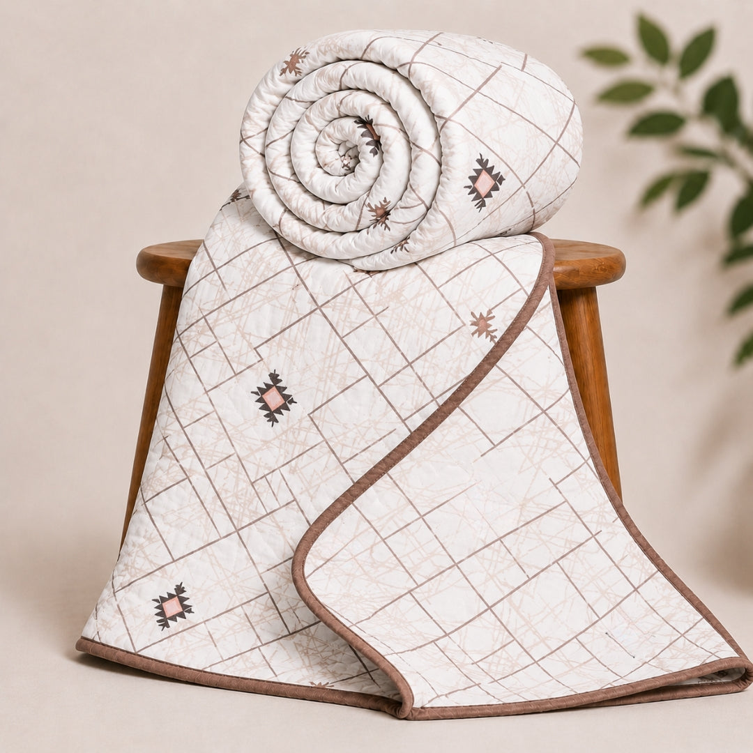 Florida Nova Ultra-Light Cotton Rich Super Soft Reversible Summer Dohar (Top Sheet) for Single & Double Bed