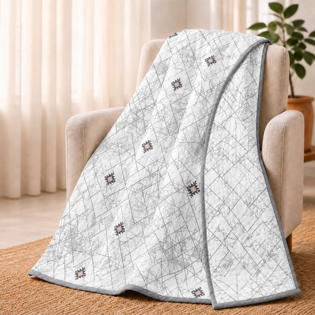 Florida Nova Ultra-Light Cotton Rich Super Soft Reversible Summer Dohar (Top Sheet) for Single & Double Bed