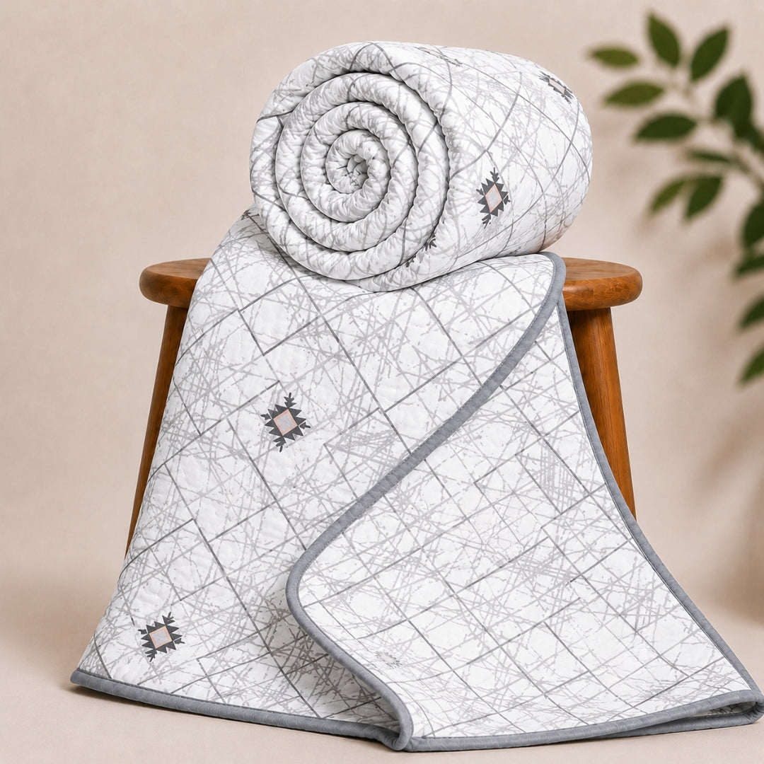 Florida Nova Ultra-Light Cotton Rich Super Soft Reversible Summer Dohar (Top Sheet) for Single & Double Bed