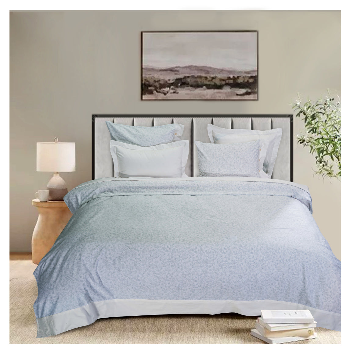 Smooth Art King Size 100% Cotton Bedsheet Set with 4 Pillow Covers by Florida