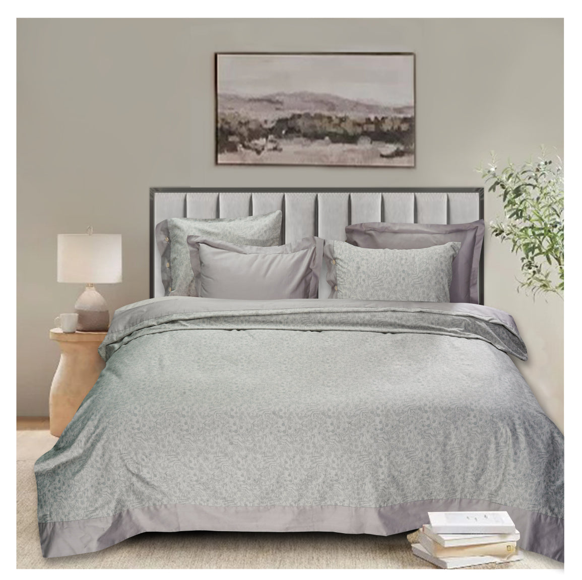 Smooth Art King Size 100% Cotton Bedsheet Set with 4 Pillow Covers by Florida