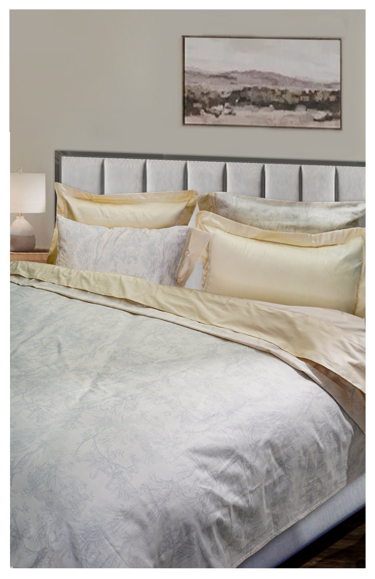 Smooth Art King Size 100% Cotton Bedsheet Set with 4 Pillow Covers by Florida