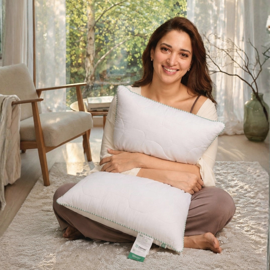 Florida Sleep Premium Tencel Natural Fabric Pillow with Quilted Storage Bag