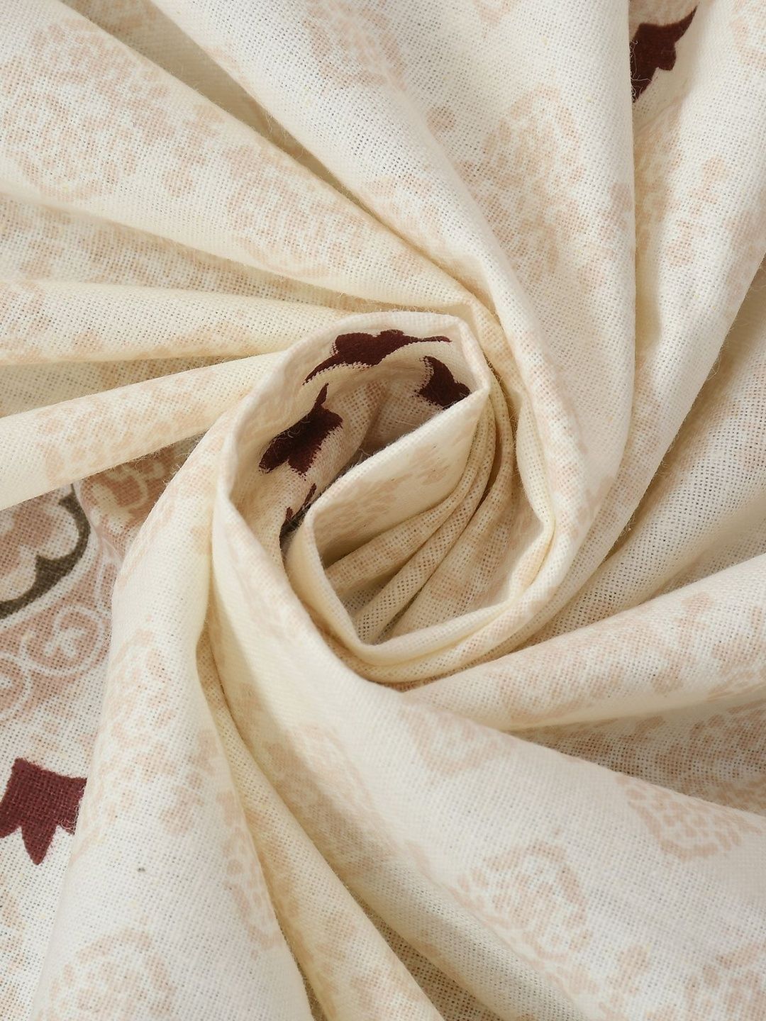 Rangriti King Size 100% Pure Cotton Ethnic Motifs 160 TC Bed Sheet Set with Pillow Covers by Florida