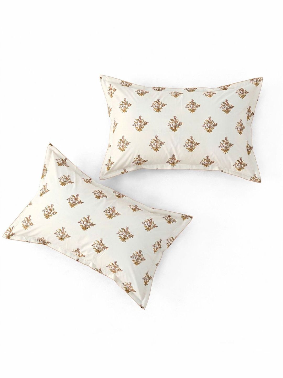 Rangriti King Size 100% Pure Cotton Ethnic Motifs 160 TC Bed Sheet Set with Pillow Covers by Florida