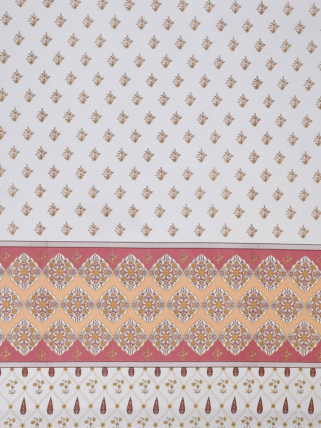Rangriti King Size 100% Pure Cotton Ethnic Motifs 160 TC Bed Sheet Set with Pillow Covers by Florida