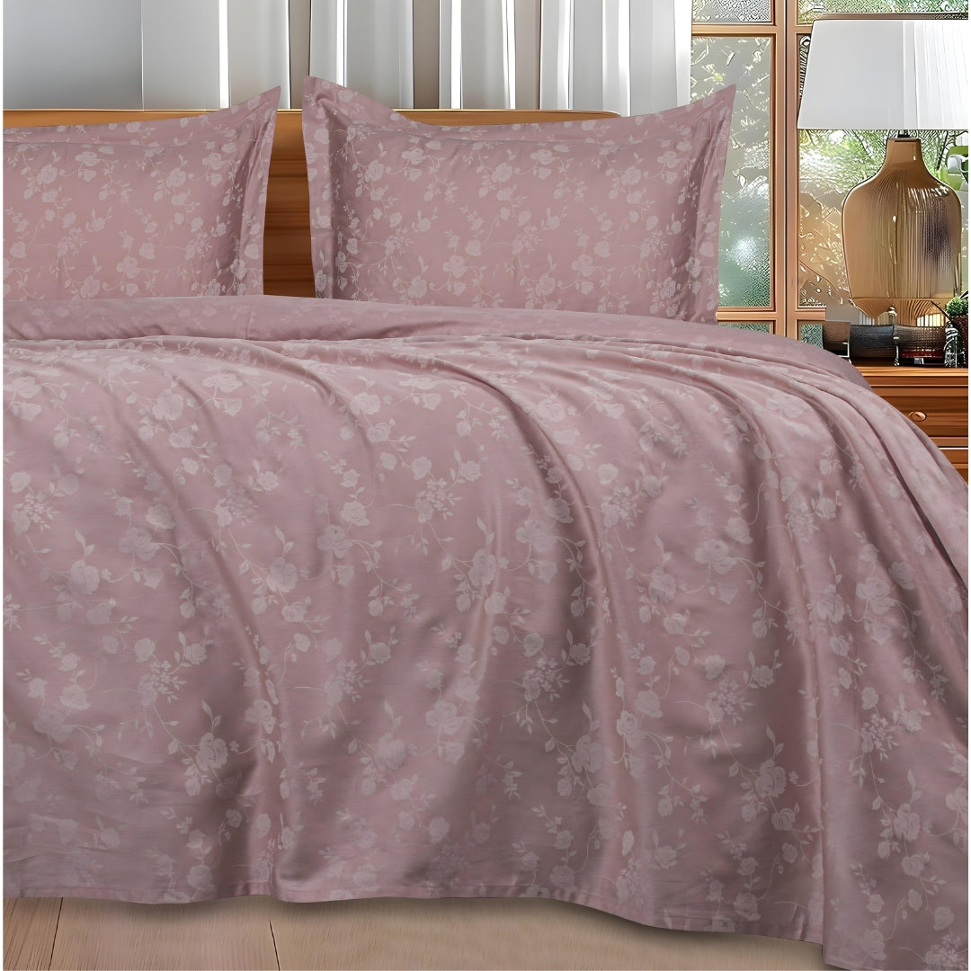Streaks 100% Cotton 400 TC King Size Bedsheet Set with 2 Pillow Cover by Florida