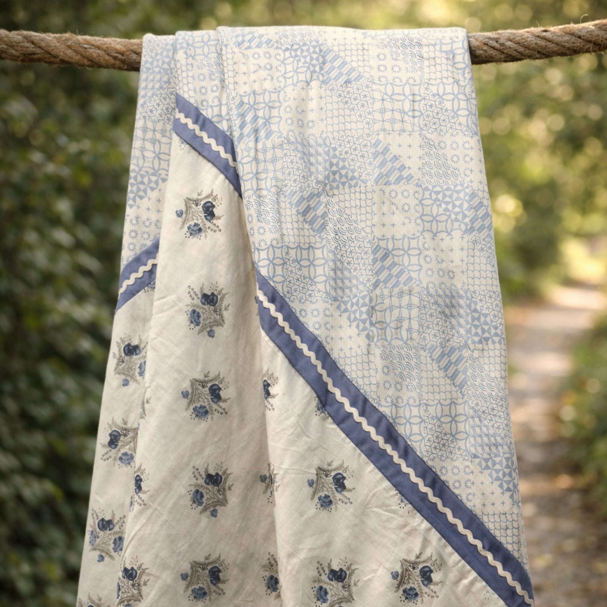 Florida Royal Diva Designer Dohar (Top Sheet) – Premium Cambric Soft 100% Pure Cotton with Elegant Lace Detailing