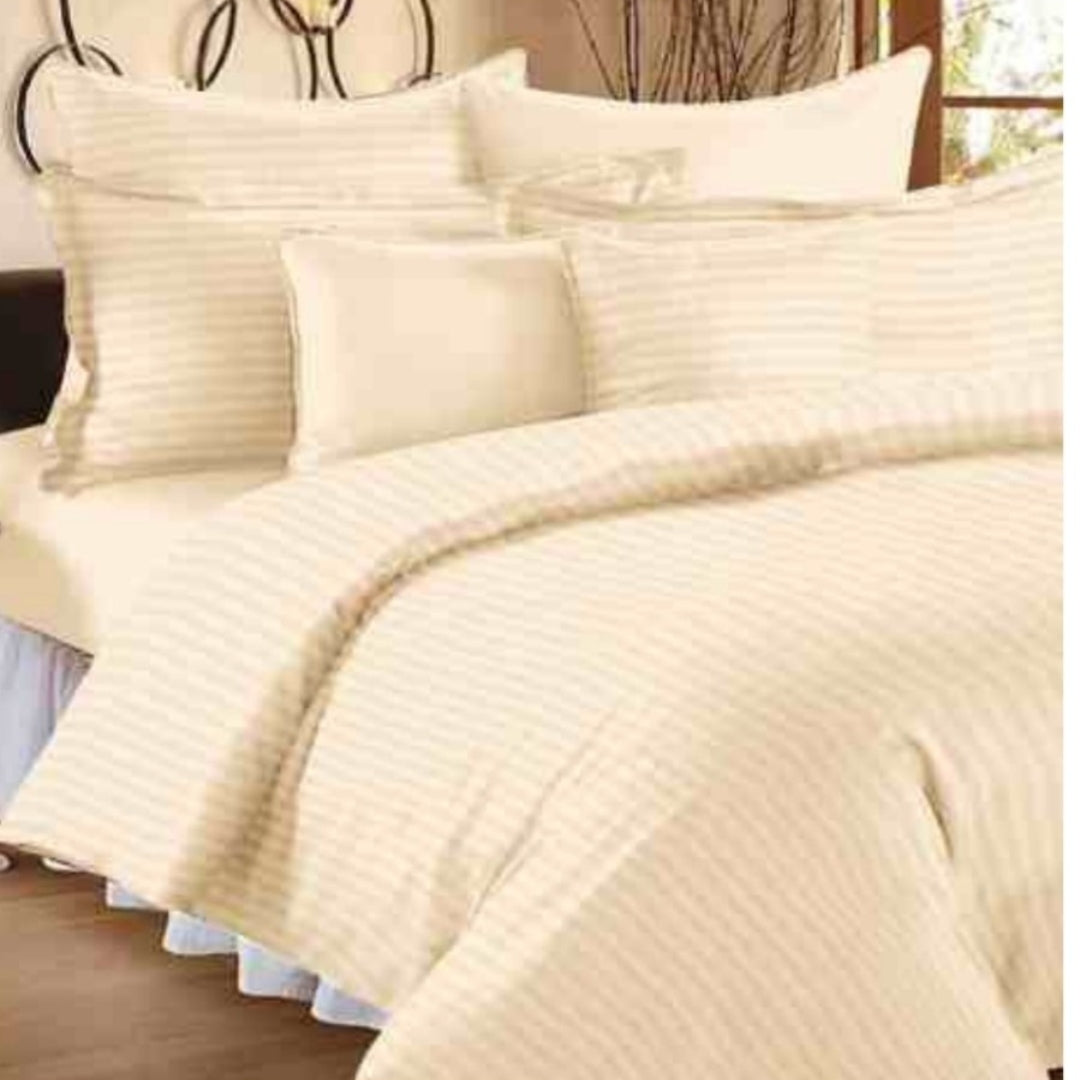 Plum Fitted 100% Cotton King Size Bedsheet Set with Pillow Covers by Florida