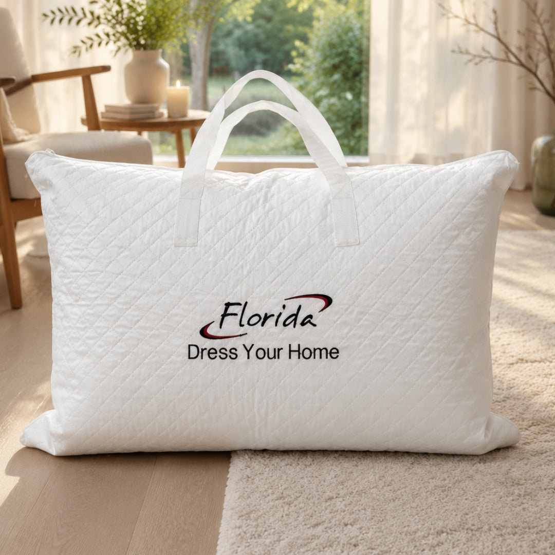 Florida Sleep Premium Tencel Natural Fabric Pillow with Quilted Storage Bag