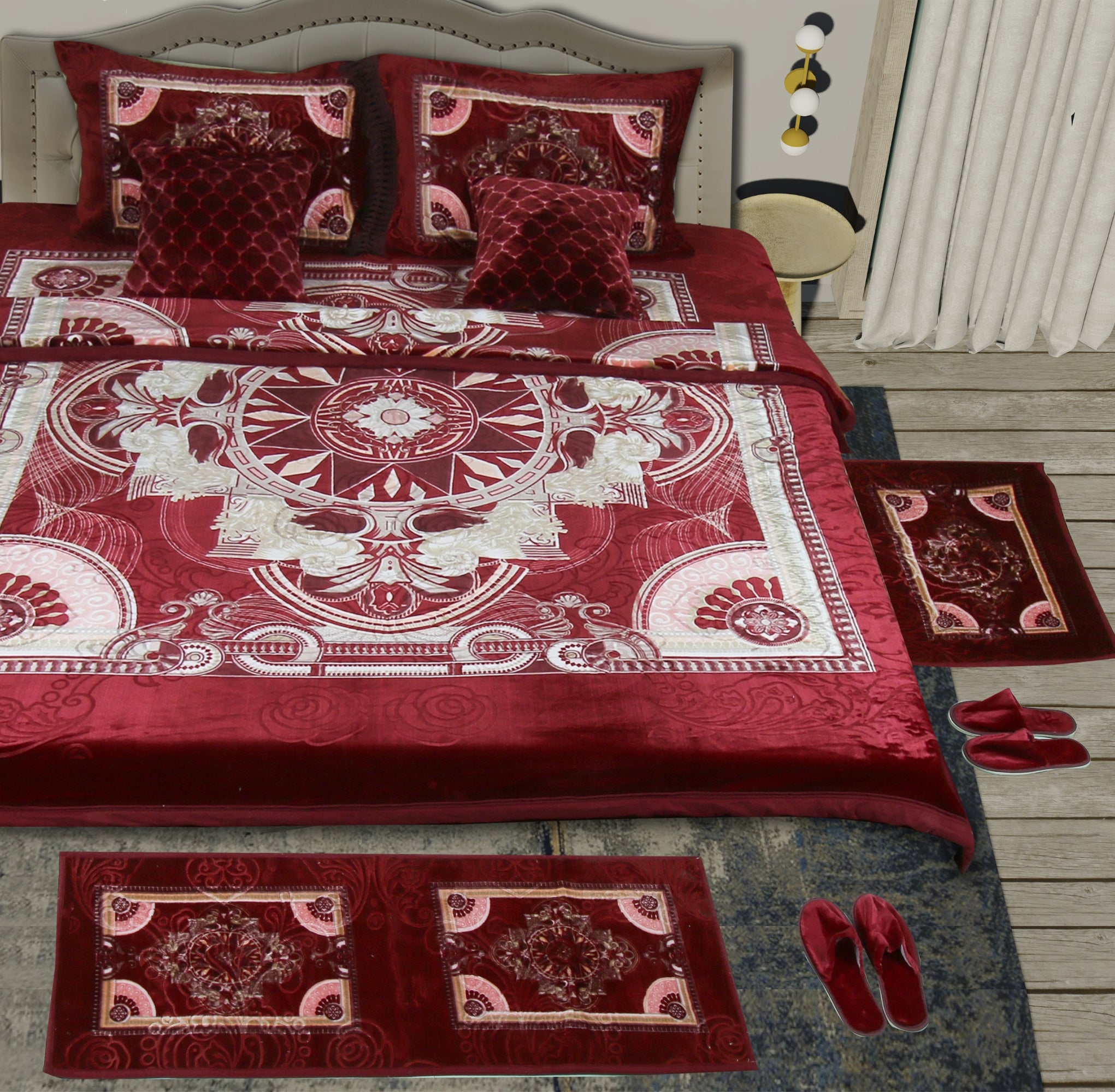 Harmony 10 Piece Mink Blanket Set for Winter - Perfect for Wedding Gift & Ocasional Gifting