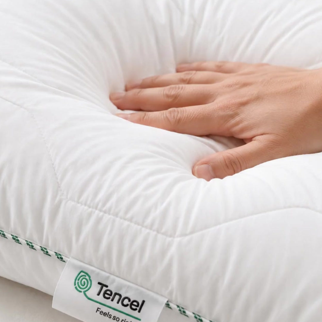 Florida Sleep Premium Tencel Natural Fabric Pillow with Quilted Storage Bag
