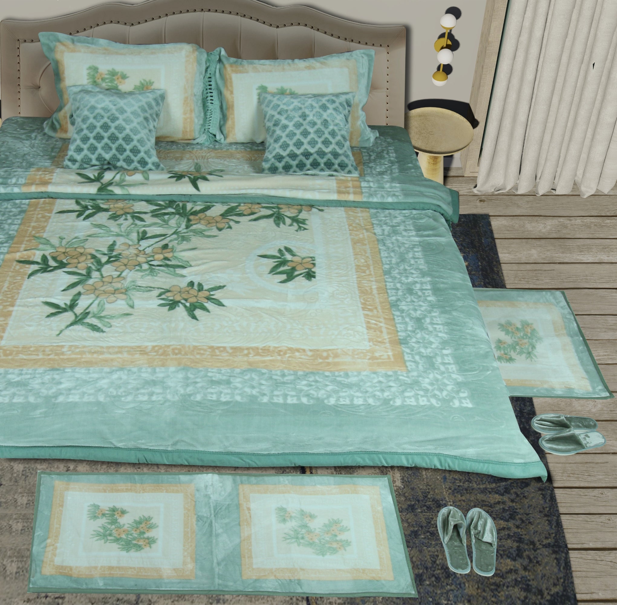 Harmony 10 Piece Mink Blanket Set for Winter - Perfect for Wedding Gift & Ocasional Gifting