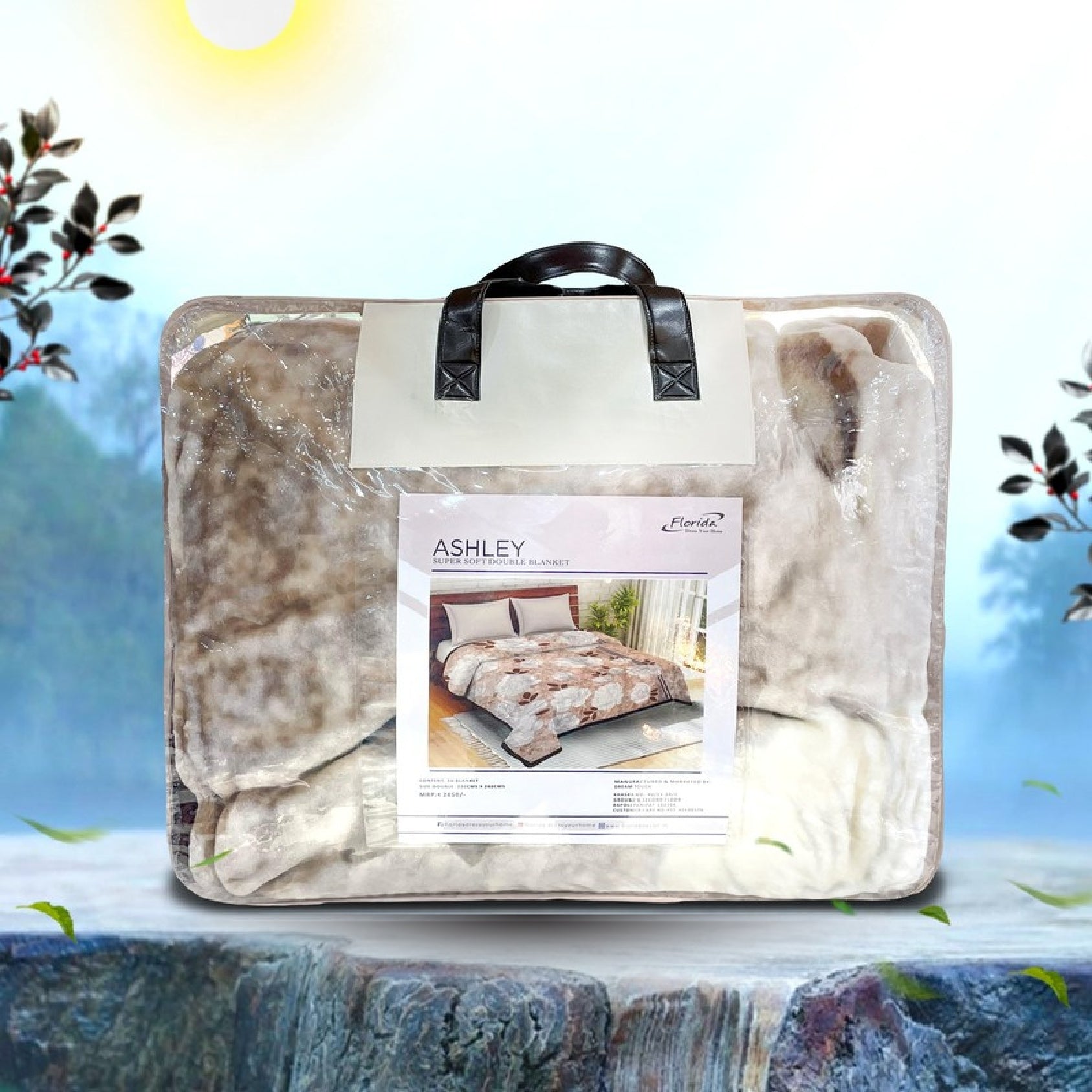 Ashley by Florida Super Soft Double Bed Mink Blanket for Winter