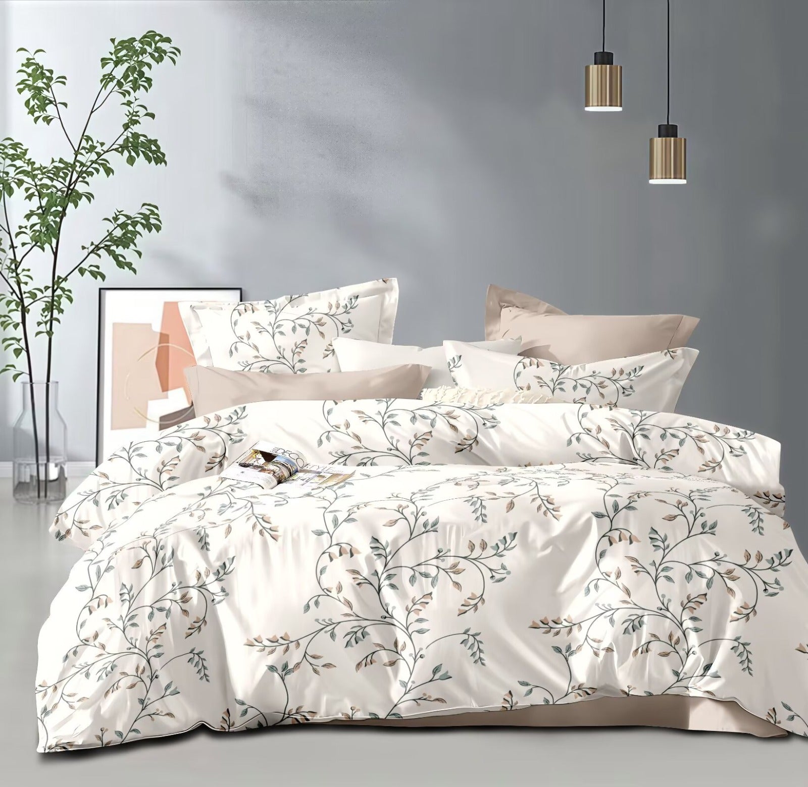 Florida Alaska Double Bed Imported bedsheet Set with Pillow Covers