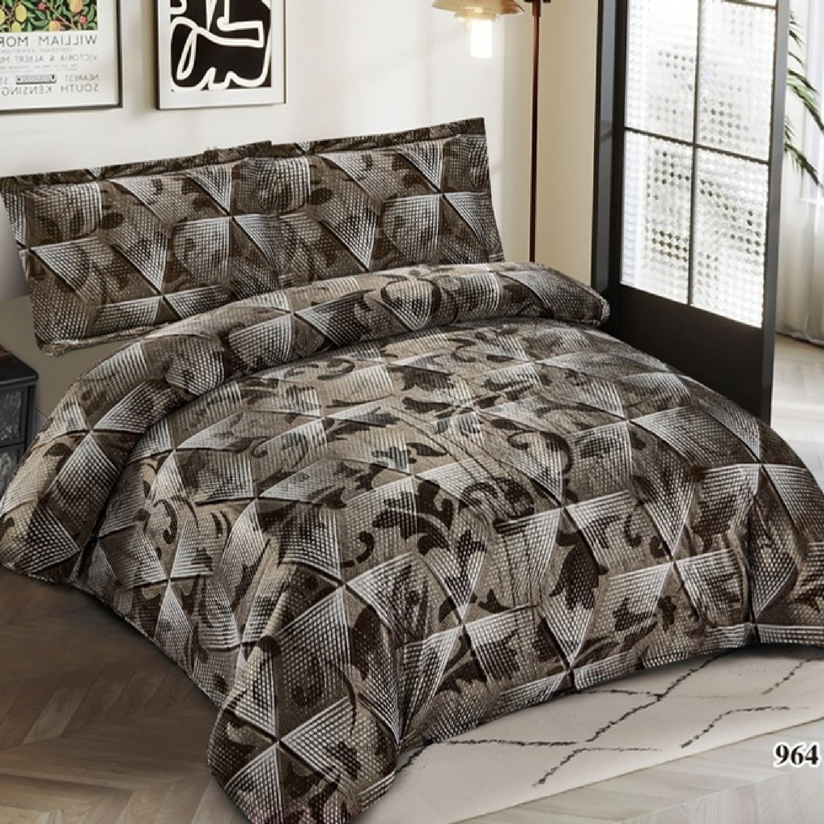 Cinderella Double Bed Warm Bedsheet for Winter with Pillow Covers by Florida