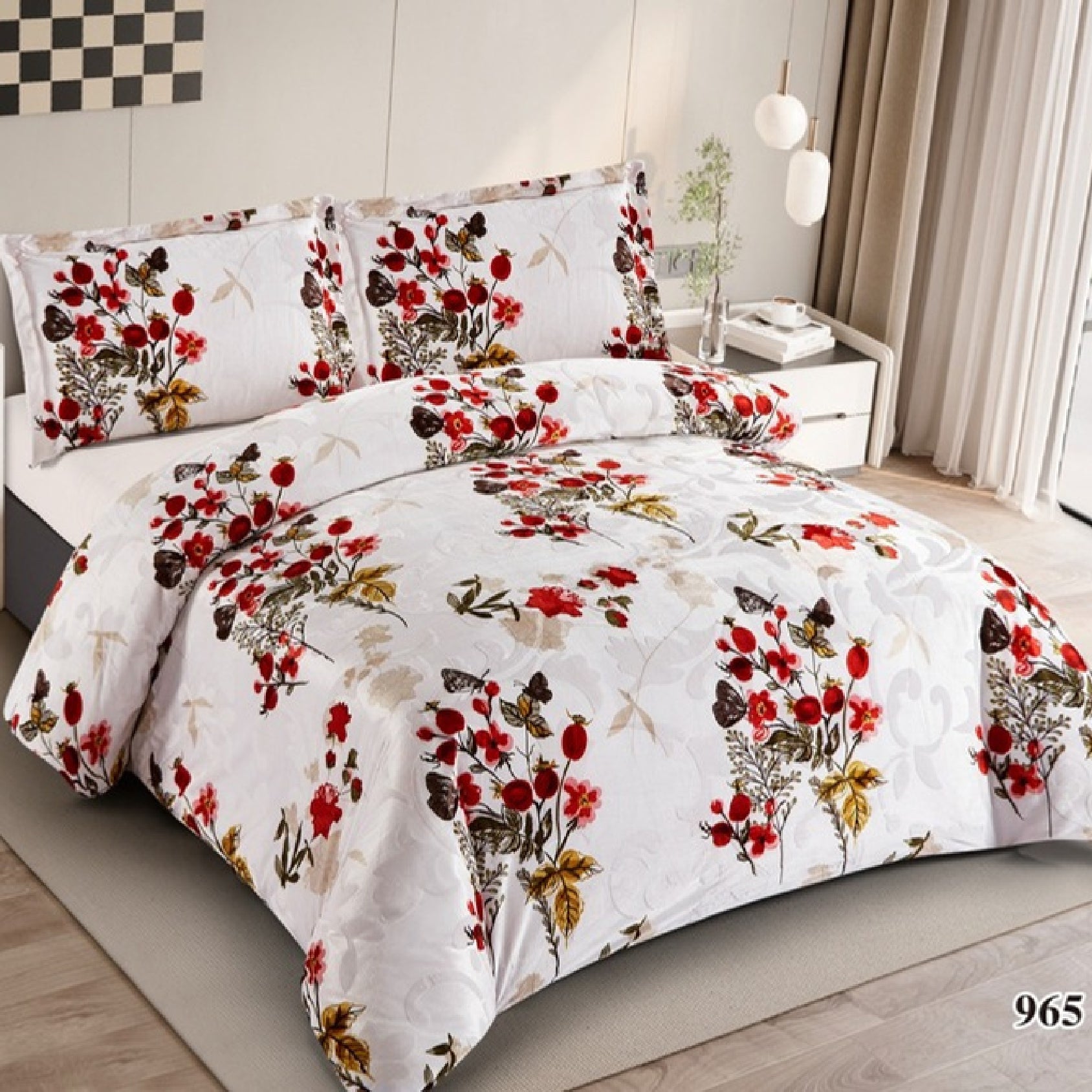 Cinderella Double Bed Warm Bedsheet for Winter with Pillow Covers by Florida